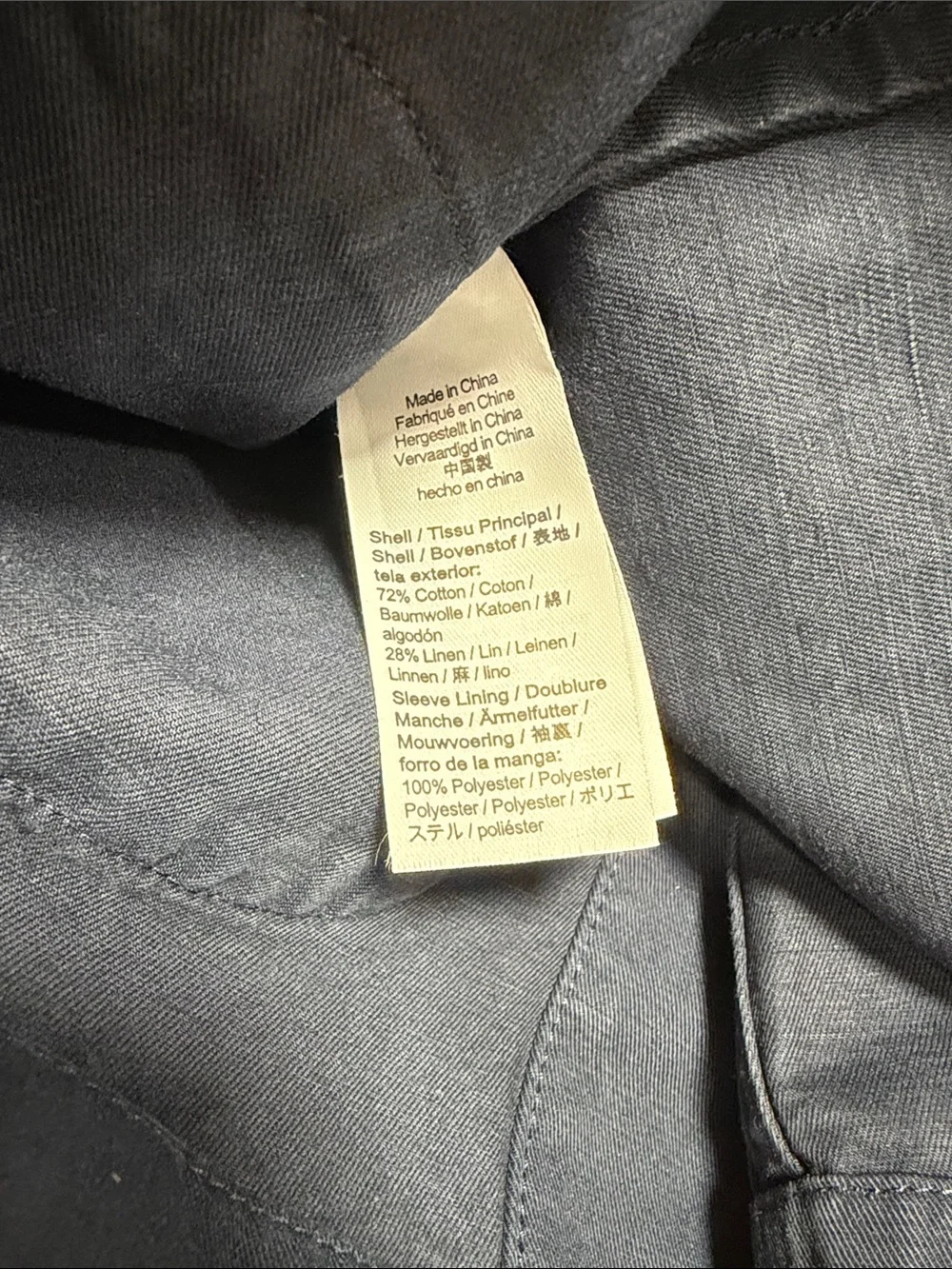 J. Crew Navy Blue Cotton Blazer